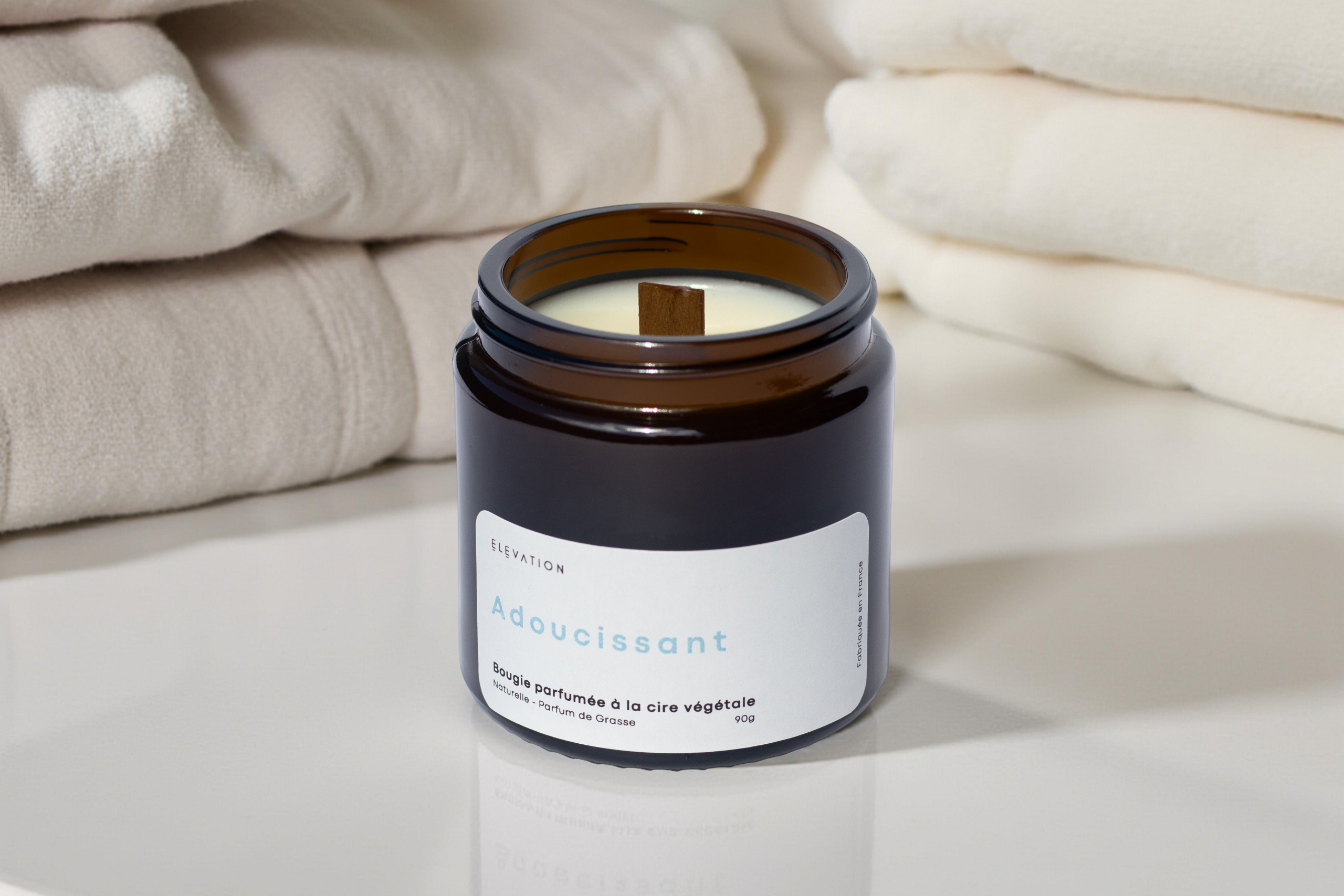 Bougie à l'adoucissant