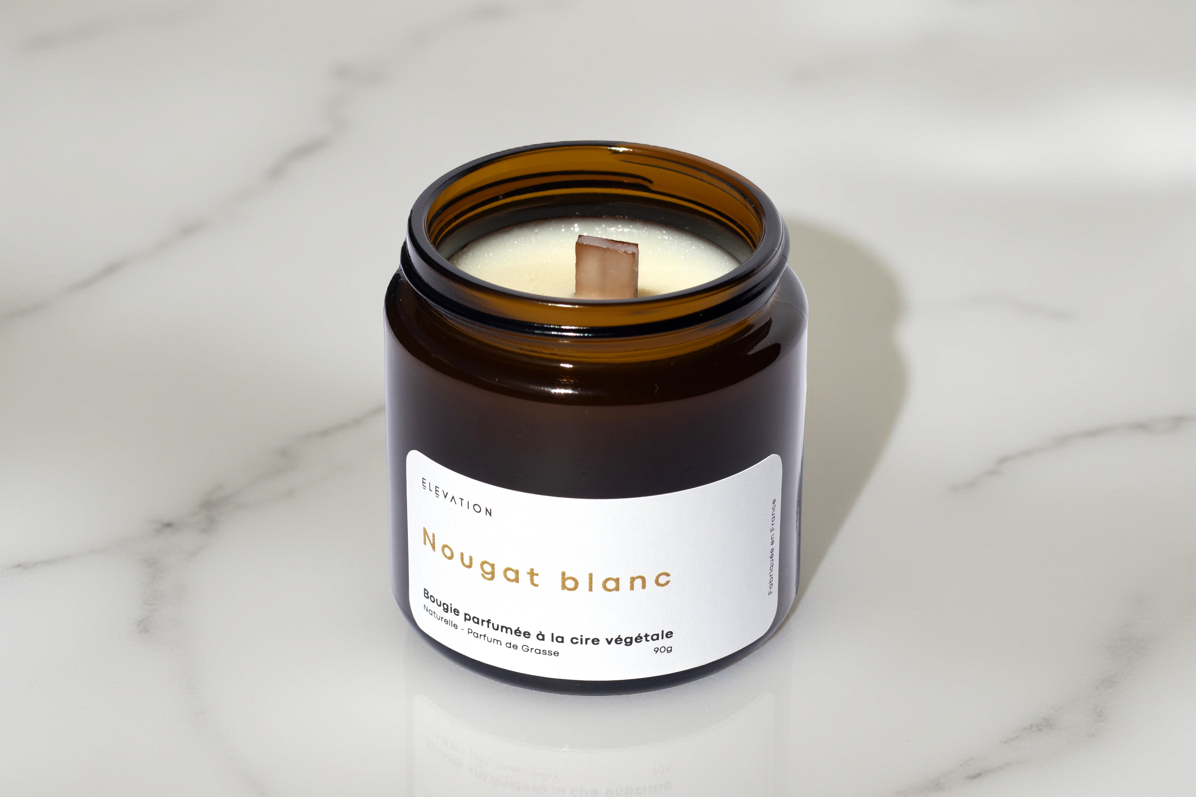 Bougie au nougat blanc