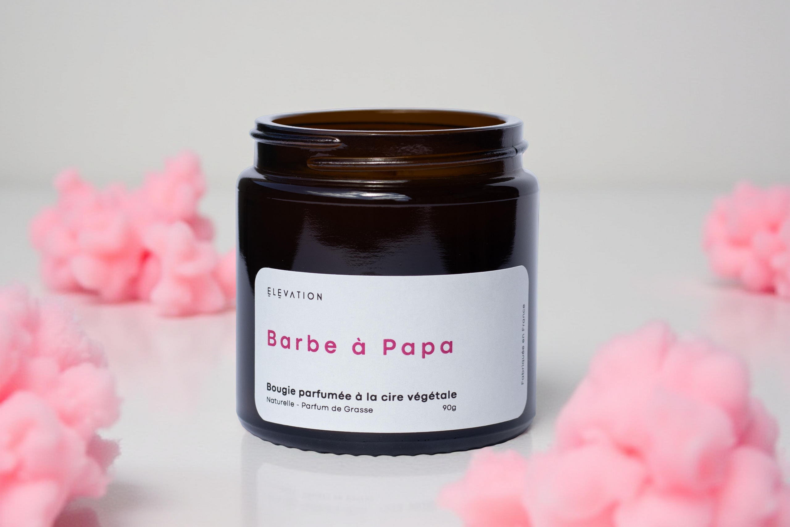 Bougie à la barbe à papa