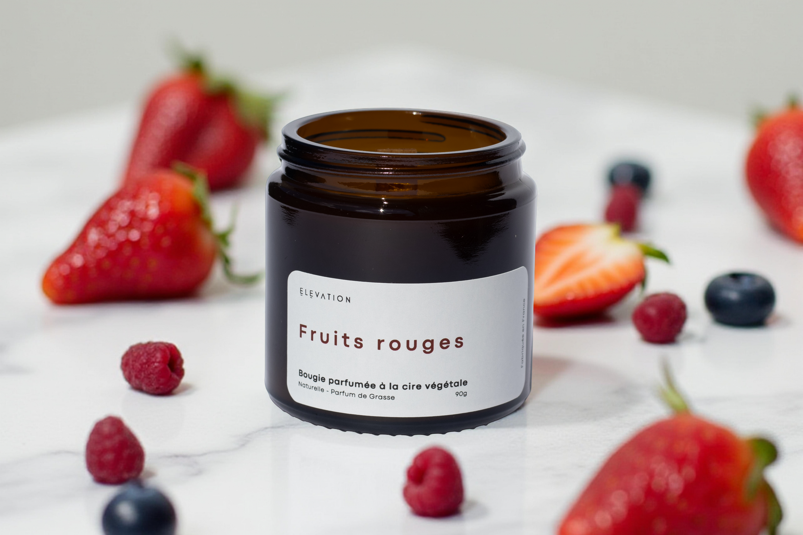 Bougie aux fruits rouges